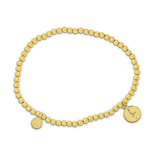 Armband Kugeln 3 mm Silber vergoldet 0,25 micro  Sylt Silhuette